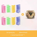 Mute Color Plastic Spring Molar Toy Ball Cat