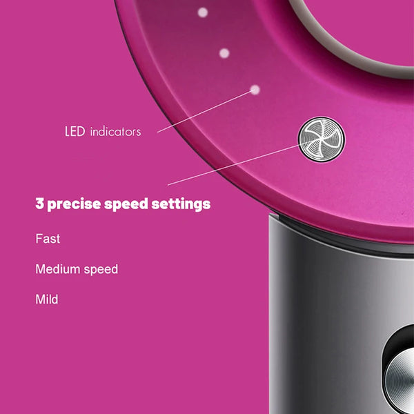 Secador de pelo Ion sin hojas Super Ionic 5 en 1 con difusor, secador de pelo profesional con ionización, secador eléctrico de aire caliente.