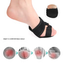 1 Pair Adjustable 5 Finger Half Palm Forefoot Cushion Thumb Toe Eversion Overlapping Hammer Shaped Toe Splitter Foot Care Tools
