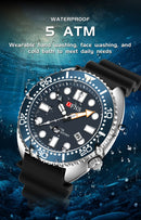 OFNS New Style Fashion 8033 Men's Quartz Watch Simple Fashion Waterproof Calendar Watch Casual Silicone Strap Watch Wristwatch