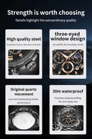 OLEVS 3660 Mens Watch Business Simply Original Quartz Watch Waterproof Luminous Watch For Man Multifunctional Chronograph Reloj