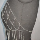 2023 Spring T-shirt Outfit Lingerie Underwear Body Chain Geometric Lattic Shape Harness Jewelry For Women Holiday Bikini Bra