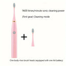 1 set of ultrasonic series electric toothbrushes -2 brush heads and battery ultrasonic toothbrushes