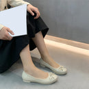 Women's New Summer PVC Wear Low Top Shallow Mouth Single Shoes Casual Fashion Bow Sandals