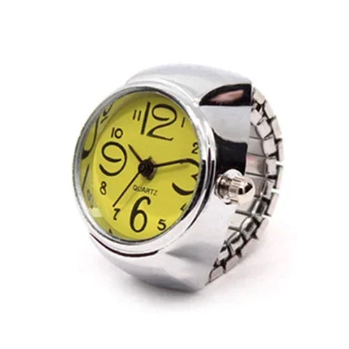 2024 Luxury Vintage Punk Quartz Watch Ring Couple Women Men Hip Hop Cool Elastic Stretchy Watch Finger Rings Jewelry Gifts