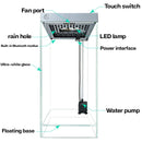 DIY landscape Glass Fishbowl Fish tank to simulate falling rain APP Bluetooth connection control Small Pet Fish Tank