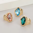 Anslow Fashion Jewelry Personalized Design Irregular Crystal Women Party Accessories Charms Elegant Finger Ring Wholesale Cheap