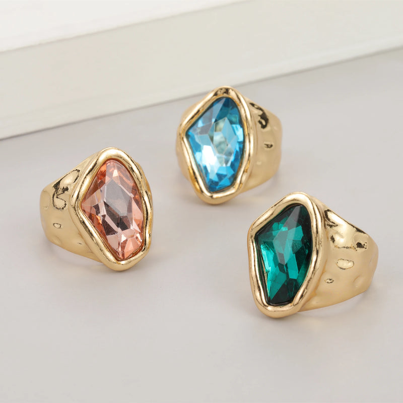 Anslow Fashion Jewelry Personalized Design Irregular Crystal Women Party Accessories Charms Elegant Finger Ring Wholesale Cheap