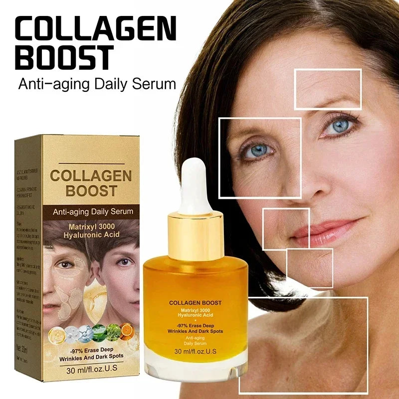Collagen Face Serum Wrinkle Removalr Whitening Moisturizing Fade Fine Lines Dark Anti Aging Spots Korean Face Care Cosmetics New