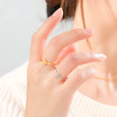 Stainless Steel Fishtail Open Rings Adjustable Romantic Fairy Tale Mermaid Princess Fashion Style Light luxury Finger Jewelry