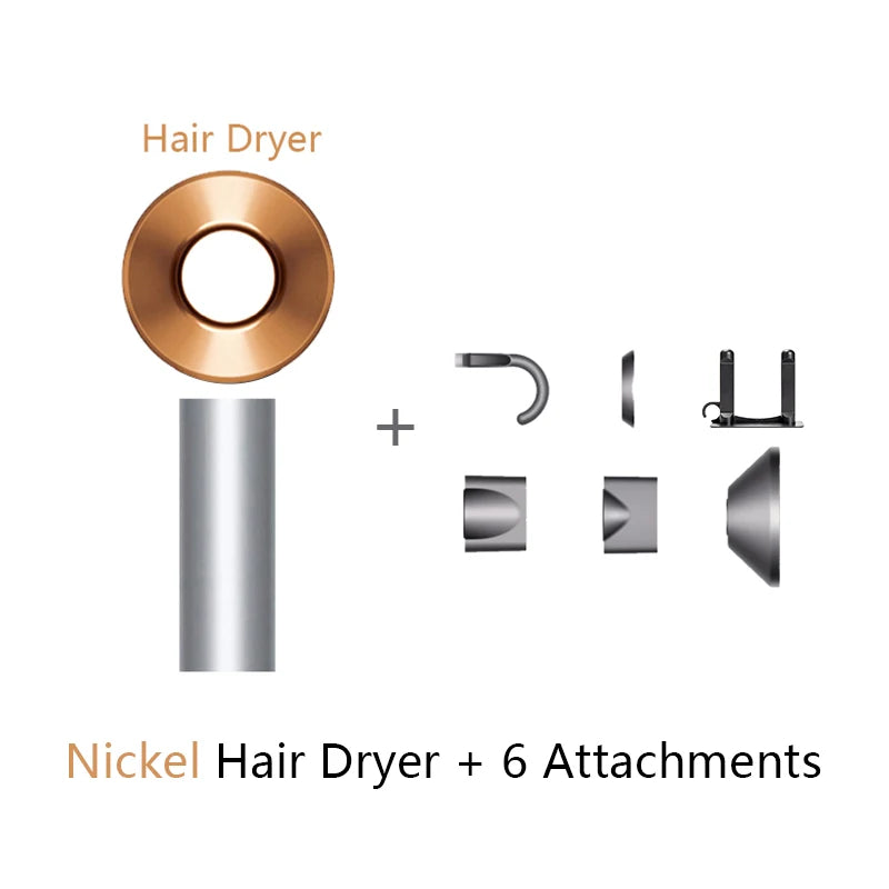 Secador de pelo Ion sin hojas Super Ionic 5 en 1 con difusor, secador de pelo profesional con ionización, secador eléctrico de aire caliente.