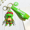 Anime Ninja Turtle Figure Keychain Teenage Mutant Ninja Turtles Raphael Donatello Doll Keyring Car Key Bag Ornament Gift
