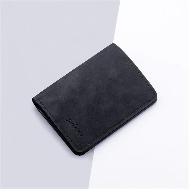 Minimalist Wallet Purse Ultra Thin Mini Money Case PU Leather Card Cover Pouch Business Bank Credit ID Card Holder for Men Women