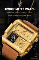 POEDAGAR Luxury Man Watch Quartz Waterproof Luminous Date Chronograph Leather Men Wristwatch Military Sports Men's Watches Reloj