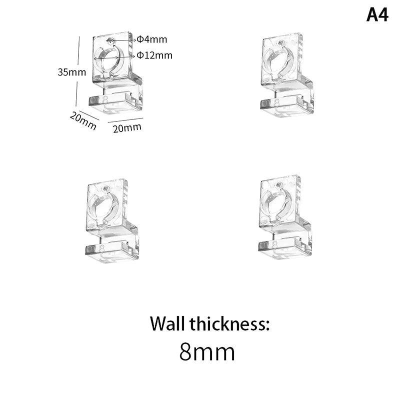 4Pcs/lot Fish Tank Acrylic Clips for 5.5mm~15mm Wall Thickness Aquarium Lid Cover Support Holder Bracket Clamp Stand Supplies