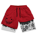 Berserk Anime Gym Shorts Men Fitness Sacrifice Print Y2K Performance Shorts 2 in 1 Quick Dry Athletics Short Pants Summer Male