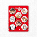 8 Pcs/Set Anime Tinning Tinplate Brooch Sanrio Backpack Badge Souvenir Clothing Gift For Friends