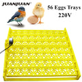 Egg Incubator Automatic Turning Tray 56 154 Bird Eggs Duck Chicken Eggs Hatching Machine 220V Incubator Trays Auto Turn Motor