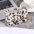 Leopard Print Short Wallet Trend Plush Multi Slot Credit Card Bag Multifunctional Portable Wallet For Outdoor Use