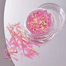 11pcs Aurora Glass Ice Cube Nail Foil Sticker 3D Glass Paper Nail Film Decals Rainbow Reflective Korean Style Nail Stickers