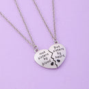True Words Talk Not Sisters By Blood But By Heart Pendant Necklace Set For 2 For Women Soul Mate Bestie Friendship Memorial