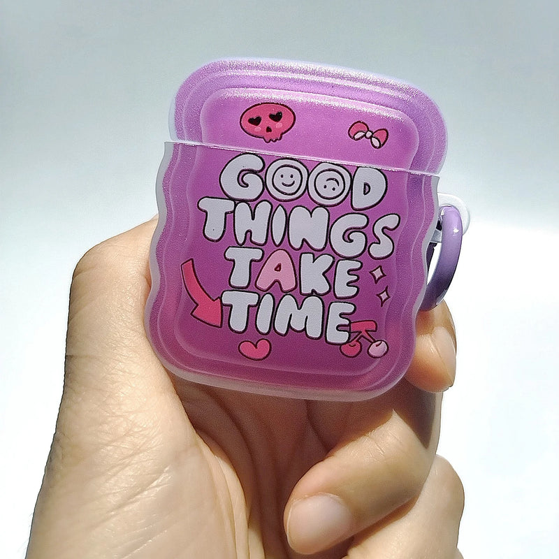 Cute Cartoon Wave Lovers Cover For Apple Airpods Pro 2nd Fashion Smile Heart Earphone Protector Cases for Airpods 1 2 3 Keyring