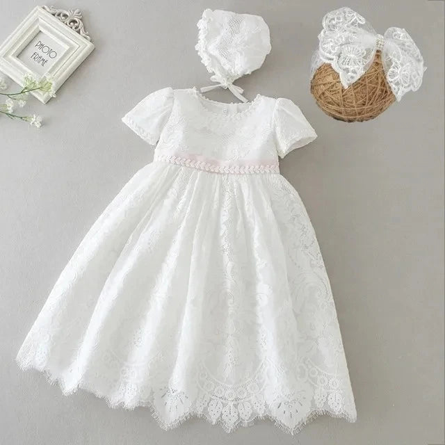 European and American Extended Baptismal Extra Christening Gown Baby Party Dress Baby Girl Dress Vestidos Para Navidad De Bebes