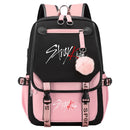 New Street BoyUSBBackpack Animation School Bag Teenagers Canvas Notebook Backpack
