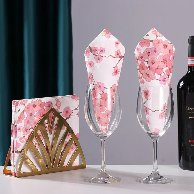 Chinese Style Printing Paper Napkins Colorful Napkins Wedding Pure Wood Pulp Paper Plum Flower 20 Sheets Food Grade 2Ply 33*33cm