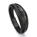 Men Genuine Leather Bracelets Multilayer Braided Rope Bracelets for Man Jewelry Bracelet Homme