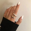 LATS New Fashion Designer Gold Silver Colour Water Drop Ring Woman Europe America Luxury Jewelry 2024 Trendy Accessories Gift