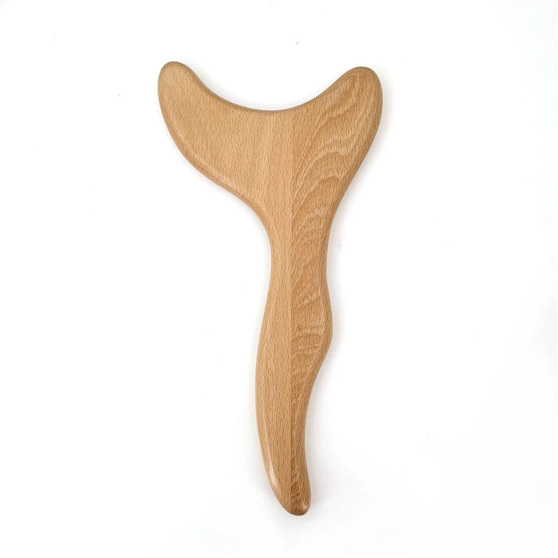Wooden Lymphatic Drainage Massager Paddle Manual Anti-Cellulite Gua Sha Tool Muscle Pain Relief Soft Tissue Therapy Device