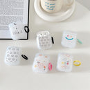 Cute Cartoon Wave Lovers Cover For Apple Airpods Pro 2nd Fashion Smile Heart Earphone Protector Cases for Airpods 1 2 3 Keyring