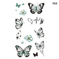 1Sheet Waterproof Temporary Tattoo Sticker 3D Butterfly Theme Fake Tattoo for Women Body Leg Arm Art