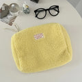 Faux Lamb Wool Women Cosmetic Bag Makeup Cases Ladies Soft Plush Storage Bags Large Capacity Female Portable Clutch Handbags