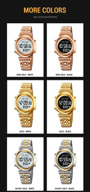SKMEI 2139 Steel Muslim Azan Digital Watch Mens Back Light Waterproof  Wristwatch Prayer Qibla Compass Alarm Clock watch 1861