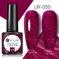 UR SUGAR - Esmalte de uñas en gel semipermanente rosa nude con purpurina, color sólido, 7,5 ml, para manicura semipermanente UV LED