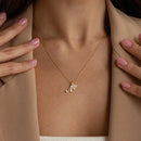 women Initial Necklace Art Letter A-Z Charm Pendant Necklace Women's Minimalism Jewelry Gift Stainless Steel Jewelry Wholesale