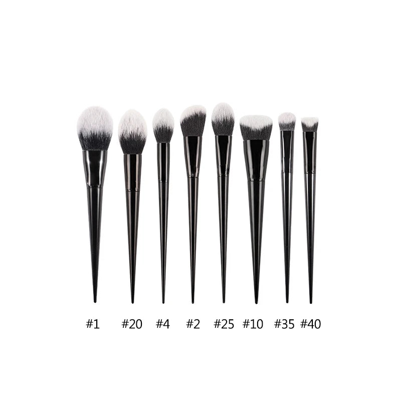 7/11pcs K Makeup brushes Powder Contour Foundation Make up brush Flame Blusher Eyeshadow Detail Eye Crease Plastic Handle synthe