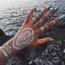 1PC Hanna Lace Tattoo Sticker White Silk Printing Waterproof Disposable Tattoo for Arm Sexy Bracelet
