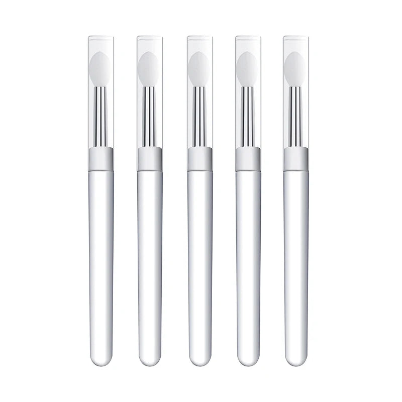 5PCS Multifunction Silicone Brush Nail Powder Make Up Eye Shadow Dipping Tool Nail Art Glitter Dip Brush Makeup Brush