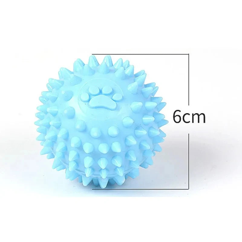 Interactive Pet Environmentally Friendly Non-toxic Molar Cleaning Tooth Footprint Small Ball Toy Dog Bite Toy Accessories