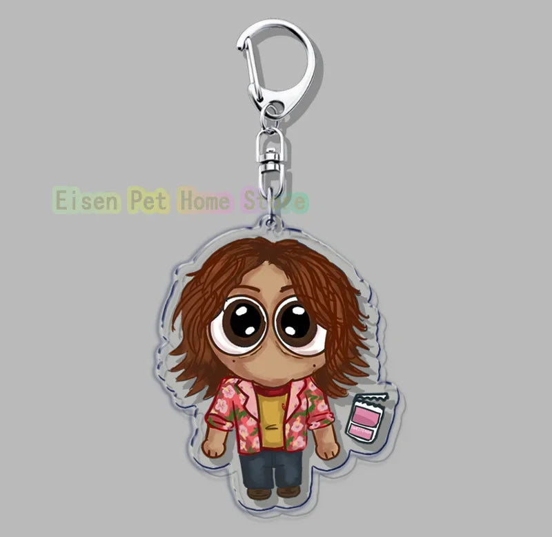 Hot Horror Game Chibis Keychains for Accessories Bag Cute Jimmy Curly Anya Sallyface Keyrings Jewelry Friends Gamer Gaming Gifts