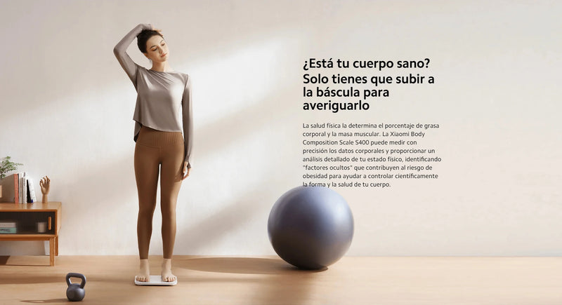 Báscula oficial Xiaomi Body Composition Scale S400, 25 indicadores de salud, medición de impedancia bioeléctrica de doble frecuencia