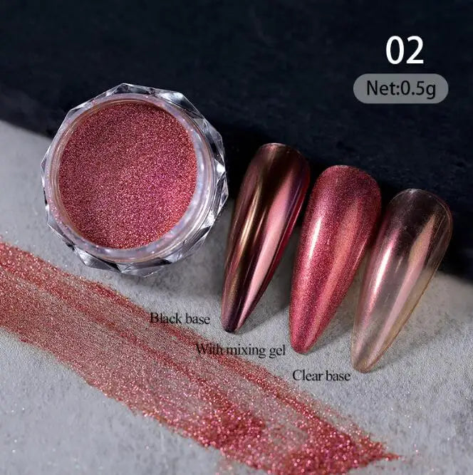 1Jar Aurora Chameleon Snowflake Ultra-Thin Iridescent Nail Sequins Holographic Opal EyeShadow Ice Glitter Nail Chameleon Flakes