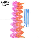 12pcs Heatless Hair Curlers Magic Wave Formers Spiral Hair Rollers Wavy Curlers Women Hairstyle Roller Hair Styling Tools