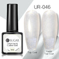 UR SUGAR - Esmalte de uñas en gel semipermanente rosa nude con purpurina, color sólido, 7,5 ml, para manicura semipermanente UV LED
