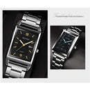 Fashion Men's Calendar Sport Casual Leather Wristwatch Luxury Business Golden Stainless Steel Quartz Watch for Man