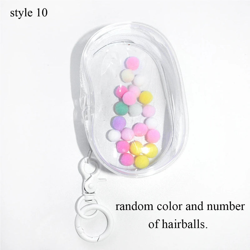 Jewelry Organizer Transparent Storage Box Pouch Mystery Box Keychain Bag Storage Case Thicken Wallet Cute Doll Bag Organization