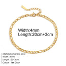 Tiny A-Z Initial Letter Anklets For Women Stainless Steel Alphabet Cuban Link Anklet Birthday Jewelry Summer Gift BFF 2024